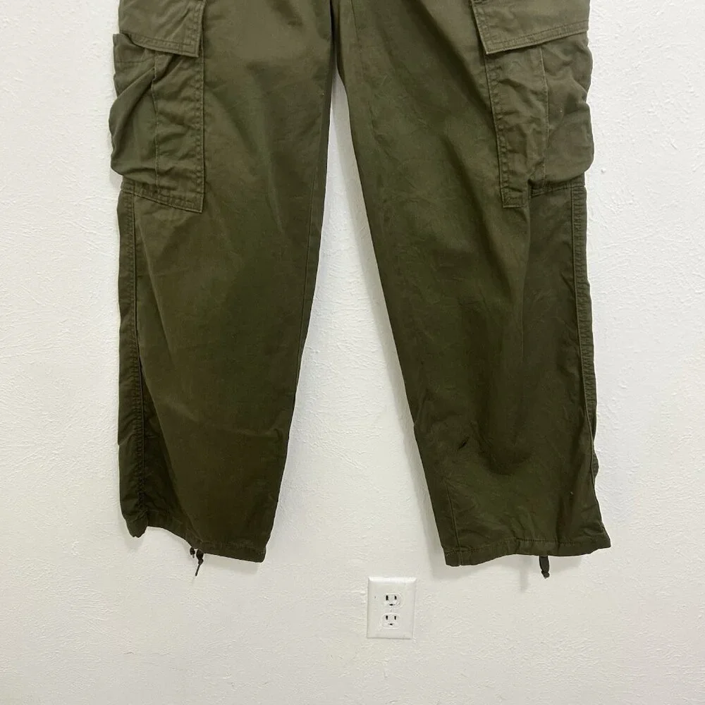 Levis Pants Sz 25 Green '94 Baggy Utility Cargo Drawstring Leg Streetwear Skater - Picture 5 of 14